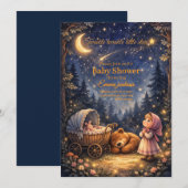 Uitnodiging Twinkle Twinkle Little Star Baby Showe (Voorkant / Achterkant)