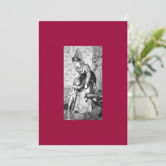 uitnodiging uit de middeleeuwen (Staand voorkant)