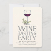 Uitnodiging uit de partij Rustic Elegant Wine Tast (Voorkant)