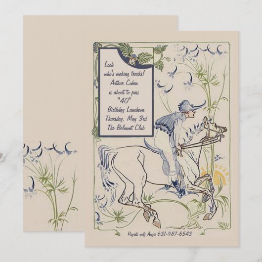 Uitnodiging uit en lopende uitnodiging (Voorkant / Achterkant)