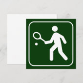 Uitnodiging uit het symbool Tennis (Voorkant / Achterkant)