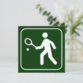Uitnodiging uit het symbool Tennis (Staand voorkant)