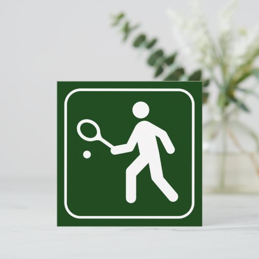 Uitnodiging uit het symbool Tennis (Staand voorkant)