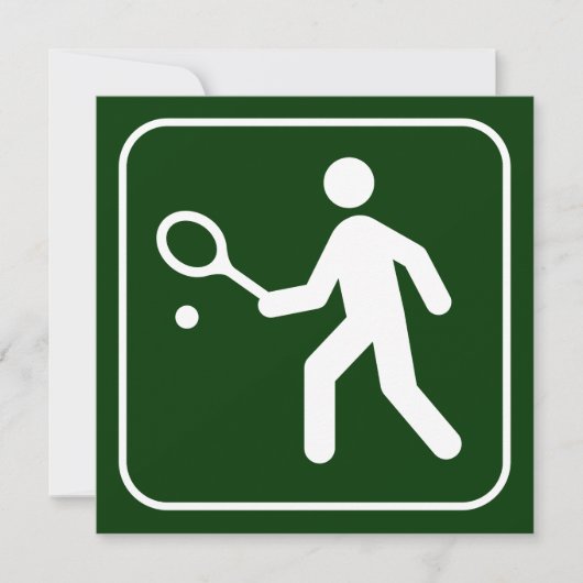Uitnodiging uit het symbool Tennis (Voorkant)