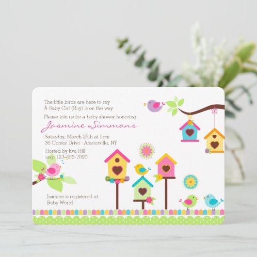 Uitnodiging uit hoofde van Birdie (Staand voorkant)