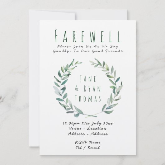 Uitnodiging uit onpartijdige bladeren van de parti (Voorkant)