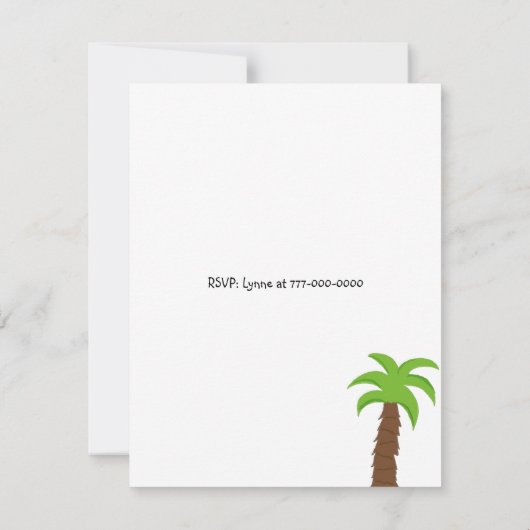 Uitnodiging uit te zenden aan de tijger en de heer (Achterkant)