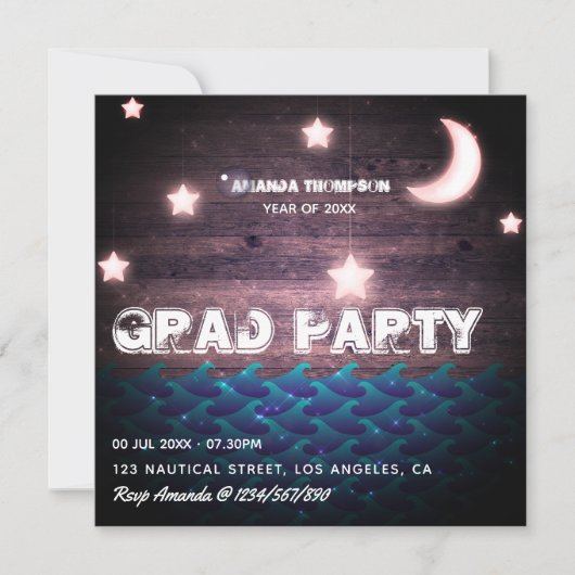 Uitnodiging uit te zenden voor echt Afstuderen (Voorkant)