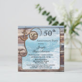 Uitnodiging uit te zenden voor echt Jubileum (Staand voorkant)