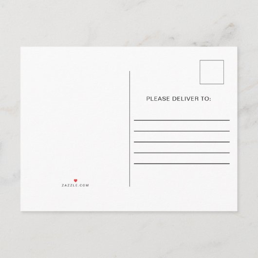 Uitnodiging Uitgesteld Huwelijk Eenvoudige Annuler (Achterkant)