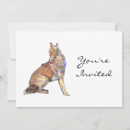 Uitnodiging, Uitnodiging, Coyote, Dier, Wildernis Kaart