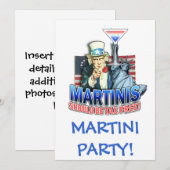 Uitnodiging, Uitnodiging - Martinis zou Belasting (Voorkant / Achterkant)