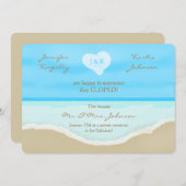 Uitnodiging Uitnodiging strand Waterverf (Voorkant / Achterkant)