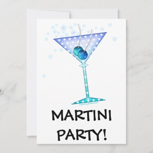 Uitnodiging, Uitnodigingen - BLUE MARTINI (Voorkant)