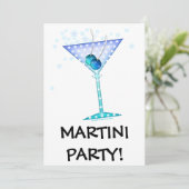 Uitnodiging, Uitnodigingen - BLUE MARTINI (Staand voorkant)