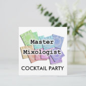 Uitnodiging, uitnodigingen - MASTER MIXOLOGIST (Staand voorkant)