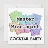 Uitnodiging, uitnodigingen - MASTER MIXOLOGIST (Voorkant)