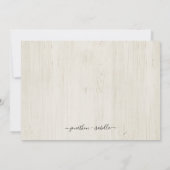 Uitnodiging uitstel bruiloft in landelijke stijl (Achterkant)