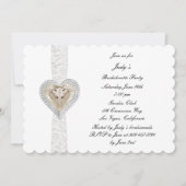 Uitnodiging Unicorn en Lace Bachelorette (Voorkant)