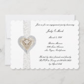 Uitnodiging Unicorn en Lace Engagement Party (Voorkant)