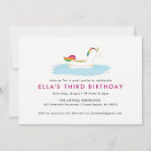 Uitnodiging Unicorn Float Pool (Voorkant)