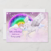 Uitnodiging Unicorn Party (Voorkant)