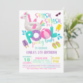 Uitnodiging Unicorn Pool (Staand voorkant)