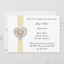 Uitnodiging Unicorn Yellow Lace Engagement Party