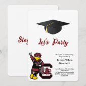 Uitnodiging Universiteit van South Carolina Cocky (Voorkant / Achterkant)