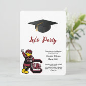 Uitnodiging Universiteit van South Carolina Cocky (Staand voorkant)