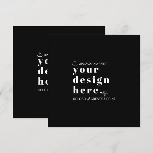 Uitnodiging Uw ontwerp uploaden vierkant (Voorkant / Achterkant)
