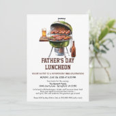 Uitnodiging Vaderdag BBQ – Hamburgers, Drankjes (Staand voorkant)