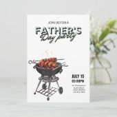 Uitnodiging Vaderdag Grillfeest, BBQ-feestje (Staand voorkant)