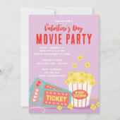 Uitnodiging Valentijnsdag Movie Party (Voorkant)