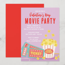 Uitnodiging Valentijnsdag Movie Party
