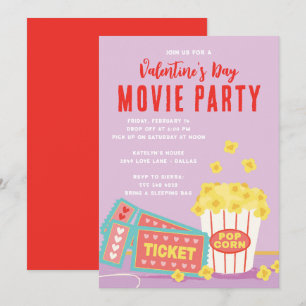 Uitnodiging Valentijnsdag Movie Party