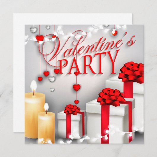 Uitnodiging Valentijnsdagfeest (Voorkant / Achterkant)