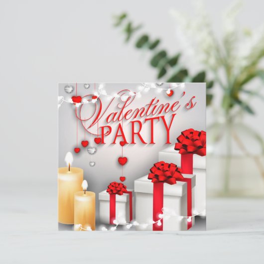 Uitnodiging Valentijnsdagfeest (Staand voorkant)