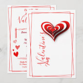 Uitnodiging Valentijnse partij (Voorkant / Achterkant)