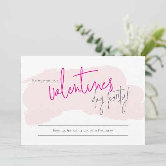Uitnodiging Valentijnse partij | VALENTIJNSDAG (Staand voorkant)