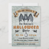 uitnodiging Vampire Bat Halloween (Voorkant)