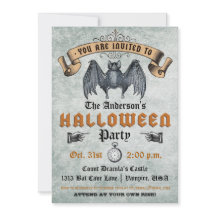  uitnodiging Vampire Bat Halloween