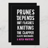 Uitnodiging van 40e verjaardag - Oude Folken (Voorkant / Achterkant)