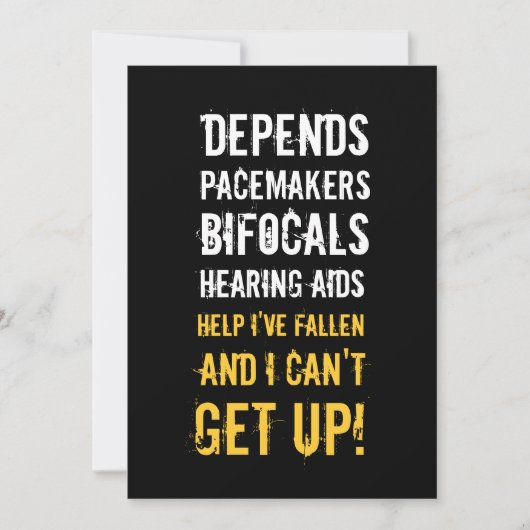 Uitnodiging van 40e verjaardag - Oude Folken (Voorkant)