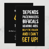 Uitnodiging van 40e verjaardag - Oude Folken (Voorkant / Achterkant)