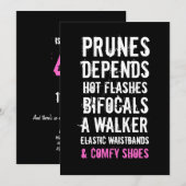 Uitnodiging van 40e verjaardag - Oude Folken (Voorkant / Achterkant)