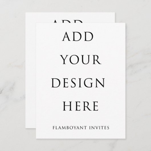 Uitnodiging van 4,25 inch x 5,5 inch / RSVP (10,8  (Voorkant / Achterkant)