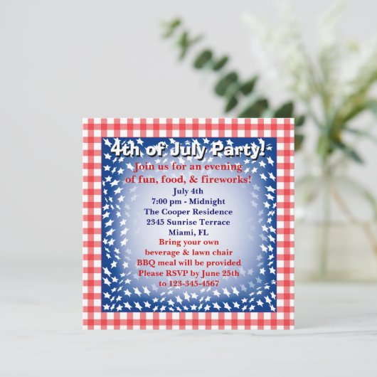 Uitnodiging van 4 juli (Staand voorkant)