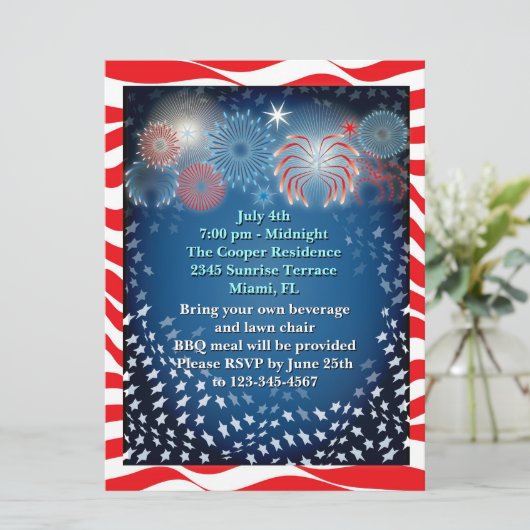 Uitnodiging van 4 juli (Staand voorkant)