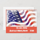 Uitnodiging van 4 juli - Aangepast bericht (Voorkant / Achterkant)